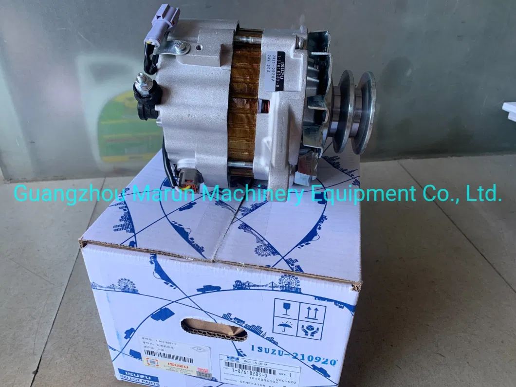 Excavator Spare Parts 6bg1 Engine Assembly Alternator Generator 1-81200530-0 1812005300 181200-5300 for Sh230 Machine Model