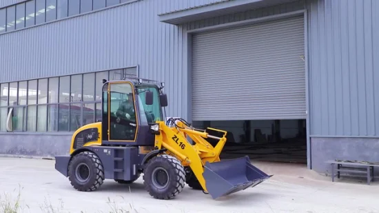 Minicargador de ruedas articulado Payloader de 1,6 toneladas de equipos de construcción de venta caliente